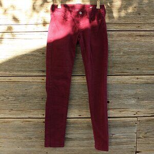 'Arizona' burgundy skinny denim jeans pants